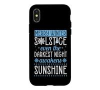 Merry Winter Solstice Even The Darkest Night Awakens Case for iPhone X/XS