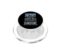 Merry Winter Solstice Even The Darkest Night Awakens PopSockets PopGrip for MagSafe