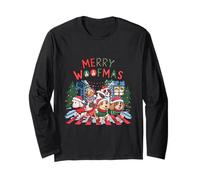 Merry Woofmas Shirt Cute Dogs Xmas Parade Caroling Christmas Long Sleeve T-Shirt