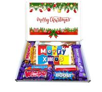 MERRY XMAS Chocolate Hamper, Gift for Christmas, Merry Xmas Chocolate LetterBox Present, Gift For All, Christmas
