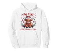 Merry Xmas Lights It's Fine I'm Fine Everything Fine Cow Pullover Hoodie
