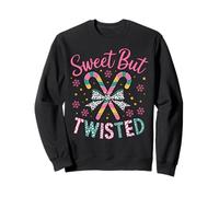 Merry Xmas Sweet but Twisted Does That Make Me A Candy Cane Sweatshirt