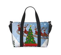 (Merry Xmas) Waterproof Lightweight Hand Travel Bag - Large Carry-On for 3-5 Day Trips | Air Travel, Sports, Weekend Use | Men & Women (1-Pack)
