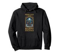 Merry Yule And Happy Solstice Gothic Pagan Holiday Pullover Hoodie