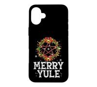 Merry Yule Winter Solstice Holly Pentagram Gift Case for iPhone 16 Plus