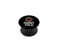 Merry Yule Winter Solstice Holly Pentagram Gift PopSockets Adhesive PopGrip