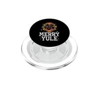 Merry Yule Winter Solstice Holly Pentagram Gift PopSockets PopGrip for MagSafe