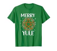 Merry Yule Winter Solstice Pagan Merry Winter Solstice T-Shirt, Men, Kelly Green, 3X-Large