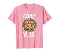 Merry Yule Winter Solstice Pagan Merry Winter Solstice T-Shirt, Men, Pink, 3X-Large