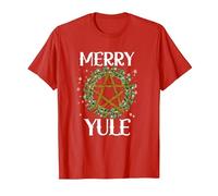Merry Yule Winter Solstice Pagan Merry Winter Solstice T-Shirt, Men, Red, XX-Large