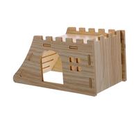 MERRYHAPY 1 Set Adorable Wooden Maze House for Small Pets Wear Resistant Hideout with Ramp for Hamsters Chinchillas and Guinea Pigs Safe Durable and Convenient Pet Retreat