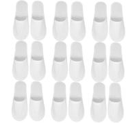 MERRYHAPY 10 Pairs Disposable Lightweight Indoor Slippers Portable Travel Guest Slippers Soft Cloth Material Non-slip Home Hotel Use Practical Comfortable White