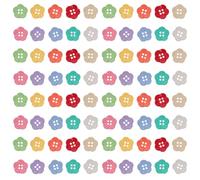 MERRYHAPY 100pcs Colorful Flower Shaped Buttons for Crafts and Clothing Decorations, Plastic 4 Hole Buttons Vibrant Appeal, Easy to Attach Accessories Suitable for Sweaters and DIY Projects