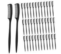 MERRYHAPY 100pcs Mini Eyebrow Grooming Tool Eyelash Separator Comb for Women Fine Toothed Lash Comb for Mascara Clump Removal and Bangs Management Gentle Sensitive Skin Sleek Black Design