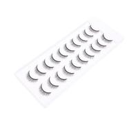 MERRYHAPY 10pairs Natural False Eyelashes Curly Strip Lashes for Lash Extensions