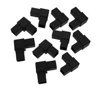 MERRYHAPY 10pcs 25x25mm Square Tube Connectors, 2 Way L-Shaped Plastic Fittings, Easy-Install Joint Connector for Fence and Guardrail DIY Projects