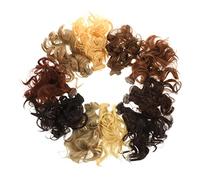 MERRYHAPY 10pcs Doll Wig Hair Series Doll Hair Doll DIY Wig Synthetic Fiber Curly Hair Weft Wigs for Crafts Colors Doll Wigs Simulation Doll High Temperature Wire Straight