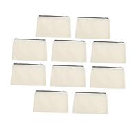 MERRYHAPY 10pcs Heat Transfer Makeup Bag Blank Canvas Cosmetic Organizer for Travel School and Daily Use Portable Toiletry Pouch for Essentials and Accessories