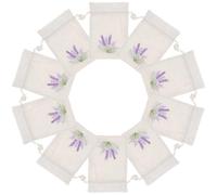 MERRYHAPY 10Pcs Lavender Sachets Refillable Cotton Drawstring Bags for Party Favors and Home Use, Small Empty Pouches for Herbs and Dried Flowers