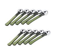 MERRYHAPY 10pcs Metal Eye Cream Applicator Stick with Green Handle Portable Eye Massager for Targeted Facial Massage Prevents Contamination and Extends Cream Freshness for Delicate Skin