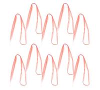 MERRYHAPY 10pcs Metallic Hair Tinsel Extensions Set Sparkling Red and Silver Holographic Strands for Women Colorful Rave Hair Styling Kit for Festivals, Parties, and Everyday Use