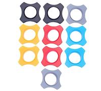 MERRYHAPY 10pcs Microphone Rubber Anti Slip Roll Fall Rings Wireless Mic Accessories Shockproof Protection for Studio Recording and Live Performance (orange, Black, Grey, Red)