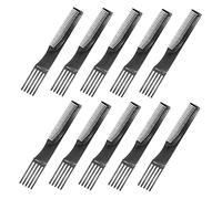 MERRYHAPY 10Pcs Multifunctional Plastic Hair Combs for Women Men Double-sided Styling Picks with Curved Handle Anti-static Hair Lift and Detangling Tool for Thick Thin