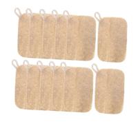 MERRYHAPY 10pcs Natural Loofah Dish Sponges Powerful Non-Scratch Scrubbers for Kitchen Washing Dishes Pots Pans Reusable Sponge