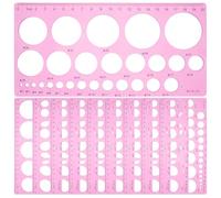 MERRYHAPY 10pcs Plastic Circle Stencils Drawing Ruler Tool for Art, Geometric Round Template with Easy to Carry Design, for Journals and Creative Projects