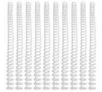 MERRYHAPY 10pcs Plastic Loose Leaf Rings Notebook Binder Rings Removable Spiral Binding Coils Easy to Use Firm Design for Students and Teachers