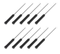 MERRYHAPY 10pcs Portable Hearing Aid Cleaning Rods for Hearing Amplifier Accessories Black PVC Material to Clean Skin Debris and Ear Cleaning