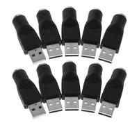 MERRYHAPY 10Pcs Ps/2 Female to USB Male Adapter Converter Compact USB Input Adapter for Mouse and Keyboard for Desktop and Laptop Home Office Use
