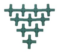 MERRYHAPY 10pcs PVC Pipe Cross Fittings Greenhouse Frame Connectors 16mm Plastic Four-Way Interface for Stable Connections and Easy Construction of Irrigation Networks in Large-Scale Garden