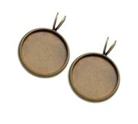 MERRYHAPY 10pcs round Bezel Pendant Tray Copper Plating DIY Jewelry Making Trays Vintage Style Creative round Shape Pendants Suitable for Birthday Present and Festive Gifts