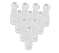 MERRYHAPY 10pcs Transparent Plastic Makeup Brush Caps Dustproof Protectors for Eyeshadow Brushes Round Cover Reusable Travel Storage Holder for Home Makeup Care