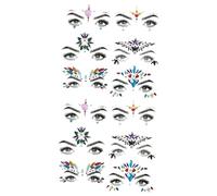 MERRYHAPY 12pcs Body Gems Crystal Face Stickers Rhinestone Sticker for Stage Decor Events
