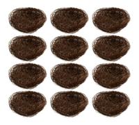 MERRYHAPY 12Pcs Decorative Nest Ornaments 7cm Brown Realistic Simulated Bird Nests, DIY Craft and Birdcage Decoration for Easter and Photography