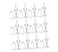 MERRYHAPY 12pcs Mini Wine Glass Lip Gloss Tubes DIY Lip Gloss Bottles Brush Refillable for Travel