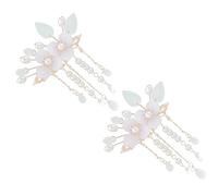 MERRYHAPY 1pair Vintage Flower Hair Clips Tassel Elegant Retro Barrettes for Chinese Style Headdress for Weddings and Parties Lightweight and Design