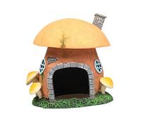 MERRYHAPY 1Pc Mushroom Castle Reptile Cave Decor Decorative Hiding Cave for Fish Tanks and Shelter for Turtles and Reptiles Enhances Aquarium
