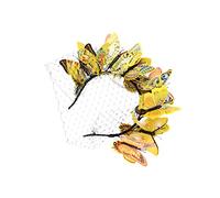 MERRYHAPY 1pc Three Butterfly Mesh Hair Band for Weddings Parties Photo Props Lightweight Headdress Exaggerated Design for Stylish Women for Masquerades and Celebrations