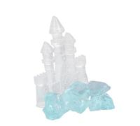 MERRYHAPY 1set Aquarium Castle Decoration Glass Fish Tank Landscape Ornament for Underwater Scenes Elegant Animal Sculpture for Freshwater and Tanks Ice Included