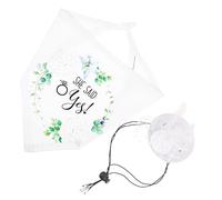 MERRYHAPY 1set Dog Wedding Hat Scarf Elegant Cover for Pets Decorative Accessories for Wedding Parties Comfortable Fit Celebrating Style