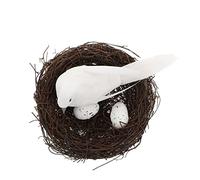 MERRYHAPY 1set Handmade Foams Twig Bird Nest Eggs for Christmas Tree Decor Realistic Artificial Nesting Props for Garden and Photo Backdrops
