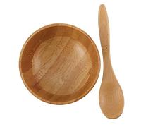 MERRYHAPY 1Set Natural Bamboo Bowl DIY Face Mask Mixing Tool Stirring Bowl and Rod for Homemade Skincare
