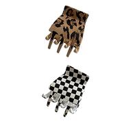 MERRYHAPY 2 Pack Black White Checkerboard Hairpin Clip Hair Claw Clamp Elegant and Hair Ornaments for Women for Special Occasions