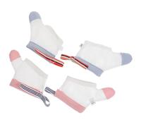 MERRYHAPY 2 Pairs Adjustable Baby Anti-Sucking Gloves White Nylon Thumb Guards Stop Finger Sucking Wear-Resistant Infant Protective Mittens Prevent Scratching for Boys and Girls