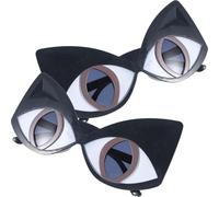 MERRYHAPY 2 Pairs of Funny Cat Eye Sunglasses with Over-sized Abs Lenses, Ergonomic Design that Does Not Press the Nose Bridge, for Party and Photo Props