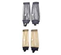 MERRYHAPY 2 Pairs Outdoor Mosquito Foot Covers High Socks Mesh Leg Guards for Camping Hiking, Lightweight Breathable Sock Covers, Green and Black Protective Leg Sleeves