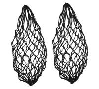 MERRYHAPY 2 Pcs Vegetable Feeding Bag Chicken Snack Net Bag Hay Nets for Horses with Big Rabbit Hay Bag Heusack Für Pferde Mesh Ball Bag Small Hole Hay Net Bunny Feeder Coop Nylon Mesh Black